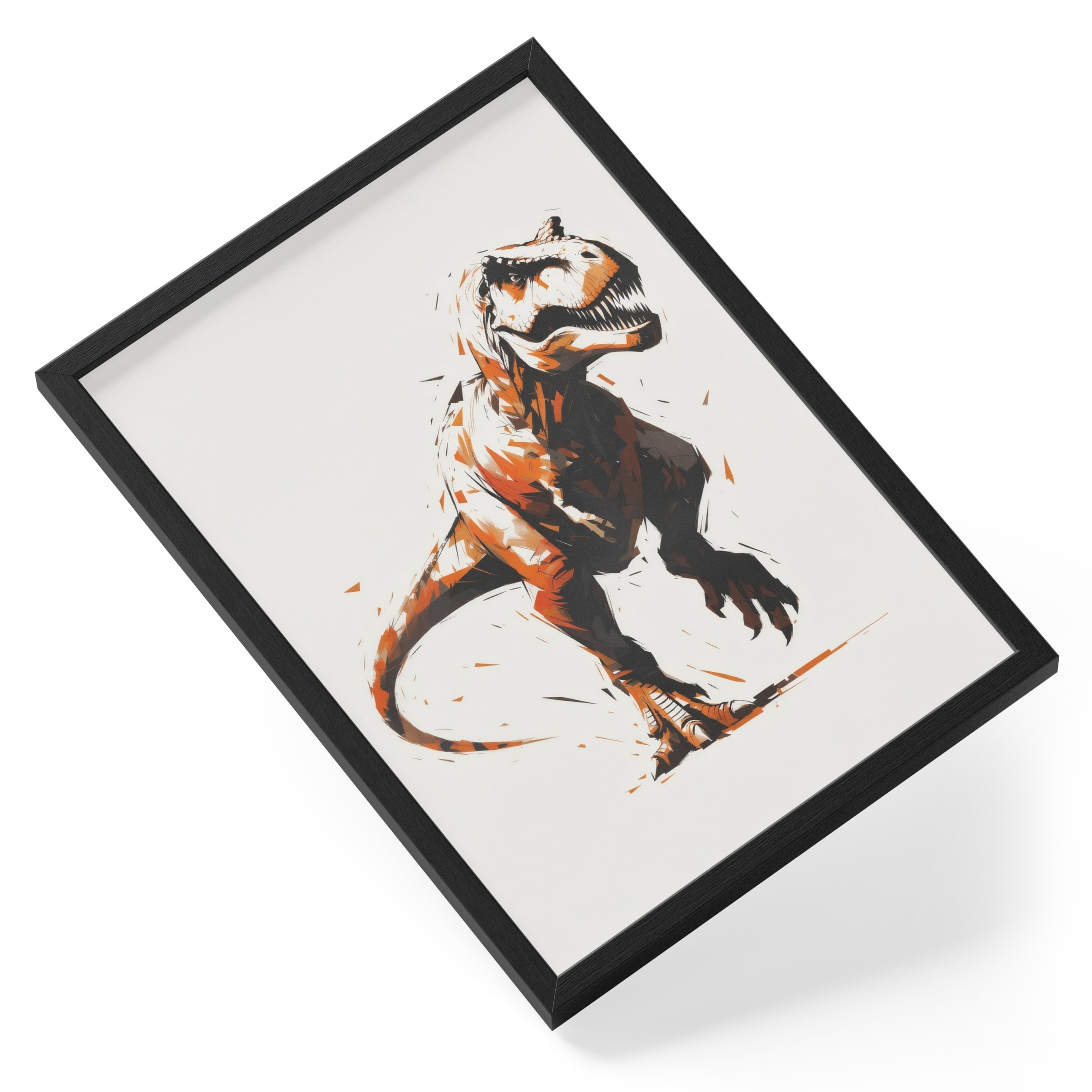 Tyrannosaurus Rex T Rex Dinosaur Prehistoric Abstract — angled view
